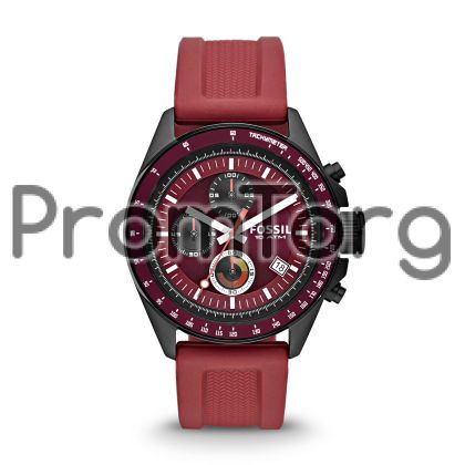  Decker Chronograph Silicone Watch - Burgundy 