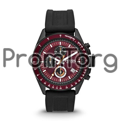  Decker Chronograph Silicone Watch - Black 