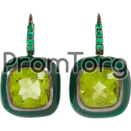 Emerald & Peridot Drop Earrings 