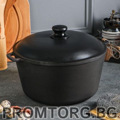 Cast iron pot 6L 26*14.5 cm with aluminium lid