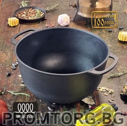 6L pot, 26cm, weight 5kg. Cast iron