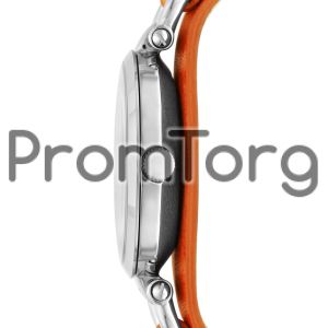  Georgia Three Hand Leather Watch - Orange 