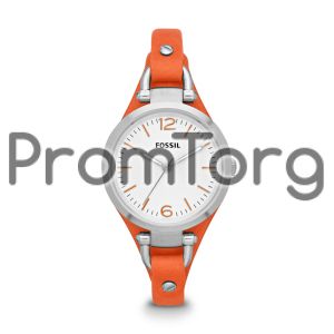  Georgia Three Hand Leather Watch - Orange 