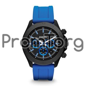  Retro Traveler Chronograph Silicone Watch - Blue 