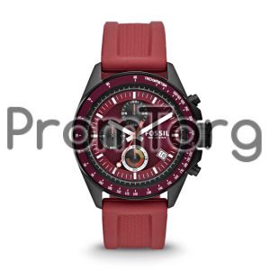  Decker Chronograph Silicone Watch - Burgundy 