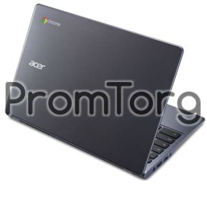 11.6" (29.46 cm) Acer C720 Chromebook (NX.SHEEH.001), Granite Gray, двуядрен Intel® Celeron™ 2955U 1.4 GHz, HD LED Display (HDMI), 2GB, 16GB SSD, USB3.0, Chrome OS, 1.25kg, 2г. гаранция