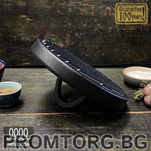 Press grill 20 cm/3.3 kg cast iron round