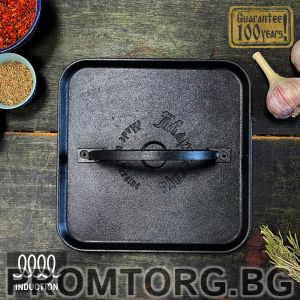 Преса-грил 21 см/3,5 кг чугунен квадратен