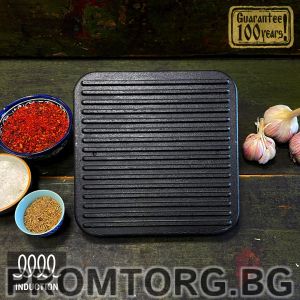 Преса-грил 21 см/3,5 кг чугунен квадратен