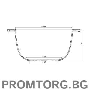 6L pot, 26cm, weight 5kg. Cast iron