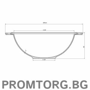 Uzbek cast iron wok grill 8 l 34*15.2 cm + cast iron lid-frying pan (2 in 1) 