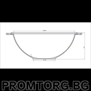 Uzbek cast iron wok grill 12 l 40*17.4 cm + cast iron lid-frying pan (2 in 1)