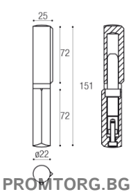 Ball-bearing hinge for single-leaf and double-leaf doors