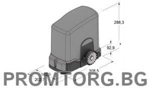 Sliding gate operator for gates up to 400 kg. TAU
