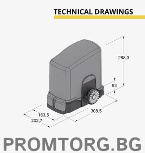 High-speed automatic sliding gate operator for gates up to 800 kg – TAU