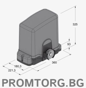 High-speed automatic sliding gate operator for gates up to 1200 kg. TAU